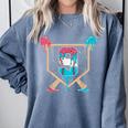 Baseball 9 Year Old Ice Cream Drip 9th Birthday Boys Player Comfort Colors Sweatshirt Denim Baseball 9 Year Old Ice Cream Drip 9th Birthday Boys Player Comfort Colors Sweatshirt Denim