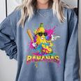 Baseball Banana Splatter Sports Kids Teens Comfort Colors Sweatshirt Denim Baseball Banana Splatter Sports Kids Teens Comfort Colors Sweatshirt Denim
