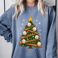 Baseball Bat Christmas Tree Lights Holiday Xmas Comfort Colors Sweatshirt Denim Baseball Bat Christmas Tree Lights Holiday Xmas Comfort Colors Sweatshirt Denim