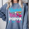 Baseball Or Bows Poppa Loves You Gender Reveal Comfort Colors Sweatshirt Denim