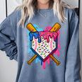 Baseball Boys Ice Cream Drip Baseball Comfort Colors Sweatshirt Denim Baseball Boys Ice Cream Drip Baseball Comfort Colors Sweatshirt Denim