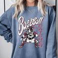 Baseball Catcher Gear Home Plate Comfort Colors Sweatshirt Denim Baseball Catcher Gear Home Plate Comfort Colors Sweatshirt Denim