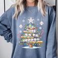 Baseball Christmas Tree Lights Comfort Colors Sweatshirt Denim Baseball Christmas Tree Lights Comfort Colors Sweatshirt Denim