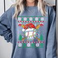 Baseball Christmas Ugly Sweater Santa Sport Men Kids Comfort Colors Sweatshirt Denim