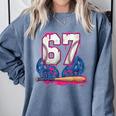 Baseball Drip 67 Meme Six Seven 6-7 Gen Alpha Slang Comfort Colors Sweatshirt Denim