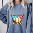 Baseball Drip For Boys Ice Cream Dripping Baseball Sport Comfort Colors Sweatshirt Denim Baseball Drip For Boys Ice Cream Dripping Baseball Sport Comfort Colors Sweatshirt Denim