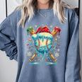Baseball Drip Boys Youth Santa Christmas Baseball Comfort Colors Sweatshirt Denim Baseball Drip Boys Youth Santa Christmas Baseball Comfort Colors Sweatshirt Denim