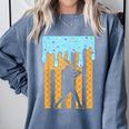 Baseball Drip Dripping Ice Cream Sport Player American Flag Comfort Colors Sweatshirt Denim