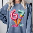 Baseball Drip Ice Cream 67 Comfort Colors Sweatshirt Denim
