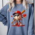 Baseball Drip Ice Cream Apparel Youth Boy Valentine Comfort Colors Sweatshirt Denim