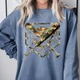 Baseball Drip Ice Cream Camo Home Plate Bats Sports Game Day Comfort Colors Sweatshirt Denim Baseball Drip Ice Cream Camo Home Plate Bats Sports Game Day Comfort Colors Sweatshirt Denim