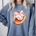 Baseball Drip Ice Cream Coquette Pink Bow Baseball Player Comfort Colors Sweatshirt Denim Baseball Drip Ice Cream Coquette Pink Bow Baseball Player Comfort Colors Sweatshirt Denim