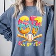 Baseball Drip Ice Cream Number 67 Player Lifestyle Comfort Colors Sweatshirt Denim Baseball Drip Ice Cream Number 67 Player Lifestyle Comfort Colors Sweatshirt Denim