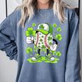Baseball Drip Ice Cream Shamrock Irish St Patricks Men Comfort Colors Sweatshirt Denim Baseball Drip Ice Cream Shamrock Irish St Patricks Men Comfort Colors Sweatshirt Denim