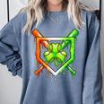 Baseball Drip Ice Cream St Patricks Day Shamrock Comfort Colors Sweatshirt Denim Baseball Drip Ice Cream St Patricks Day Shamrock Comfort Colors Sweatshirt Denim