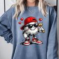 Baseball Drip Ice Cream Valentine’s Day Boys Kids Comfort Colors Sweatshirt Denim Baseball Drip Ice Cream Valentine’s Day Boys Kids Comfort Colors Sweatshirt Denim