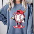 Baseball Drip Icecream Boy Kids Valentine Comfort Colors Sweatshirt Denim Baseball Drip Icecream Boy Kids Valentine Comfort Colors Sweatshirt Denim