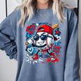 Baseball Drip Icecream Heart Valentine Day Boys Kids Red Comfort Colors Sweatshirt Denim Baseball Drip Icecream Heart Valentine Day Boys Kids Red Comfort Colors Sweatshirt Denim