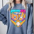 Baseball Drip Number 67 Ice Cream Home Plate Drip Comfort Colors Sweatshirt Denim Baseball Drip Number 67 Ice Cream Home Plate Drip Comfort Colors Sweatshirt Denim