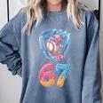 Baseball Drip Number 67 Player 67th Birthday Ice Cream 67 Comfort Colors Sweatshirt Denim Baseball Drip Number 67 Player 67th Birthday Ice Cream 67 Comfort Colors Sweatshirt Denim