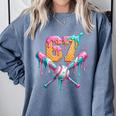 Baseball Drip Number 67 Player Comfort Colors Sweatshirt Denim Baseball Drip Number 67 Player Comfort Colors Sweatshirt Denim