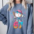 Baseball Drip Number 67 Six Seven Meme Ice Cream Dripping Comfort Colors Sweatshirt Denim