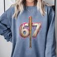 Baseball Drip Number 67 Sports Player Six Seven Meme Fan Comfort Colors Sweatshirt Denim Baseball Drip Number 67 Sports Player Six Seven Meme Fan Comfort Colors Sweatshirt Denim