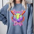 Baseball Drip Respect The Drip Purple Ice Cream Sprinkles Comfort Colors Sweatshirt Denim