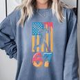 Baseball Drip USA Flag 67 Player 67th Birthday Ice Cream 67 Comfort Colors Sweatshirt Denim Baseball Drip USA Flag 67 Player 67th Birthday Ice Cream 67 Comfort Colors Sweatshirt Denim