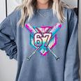 Baseball Dripping 67 Home Plate Six Seven Boy Kids Sports Comfort Colors Sweatshirt Denim Baseball Dripping 67 Home Plate Six Seven Boy Kids Sports Comfort Colors Sweatshirt Denim