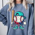 Baseball Drippy Style Apparel For Boys Youth Drip Baseball Comfort Colors Sweatshirt Denim
