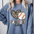 Baseball Game Day Vibes Baseball Mom Mama Leopard Cute Comfort Colors Sweatshirt Denim Baseball Game Day Vibes Baseball Mom Mama Leopard Cute Comfort Colors Sweatshirt Denim