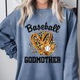 Baseball Godmother Leopard Heart Baseball Mom Game Day Comfort Colors Sweatshirt Denim Baseball Godmother Leopard Heart Baseball Mom Game Day Comfort Colors Sweatshirt Denim