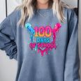 Baseball Ice Cream Drip 100 Days Of School Boys Girls 100th Comfort Colors Sweatshirt Denim Baseball Ice Cream Drip 100 Days Of School Boys Girls 100th Comfort Colors Sweatshirt Denim