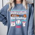 Baseball Ice Cream Drip Bonus Mom Of The Birthday Boy Comfort Colors Sweatshirt Denim