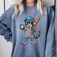 Baseball Ice Cream Drip For Boys And Girls Batter Game Day Comfort Colors Sweatshirt Denim