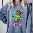 Baseball Ice Cream Drip Boys And Girls Batter Game Day Comfort Colors Sweatshirt Denim Baseball Ice Cream Drip Boys And Girls Batter Game Day Comfort Colors Sweatshirt Denim