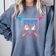 Baseball Ice Cream Drip Number 67 Player 67th Birthday 6 7 Comfort Colors Sweatshirt Denim Baseball Ice Cream Drip Number 67 Player 67th Birthday 6 7 Comfort Colors Sweatshirt Denim
