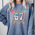 Baseball Ice Cream Drip Number 67 Player Six Seven Meme 6 7 Comfort Colors Sweatshirt Denim Baseball Ice Cream Drip Number 67 Player Six Seven Meme 6 7 Comfort Colors Sweatshirt Denim