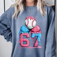 Baseball Ice Cream Drip Six Seven Gen Alpha Meme 67 Comfort Colors Sweatshirt Denim Baseball Ice Cream Drip Six Seven Gen Alpha Meme 67 Comfort Colors Sweatshirt Denim