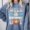 Baseball Ice Cream Drip Wela Of The Birthday Boy Comfort Colors Sweatshirt Denim