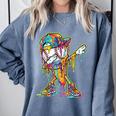 Baseball Ice Cream Dripping Dabbing Baseball Drip Comfort Colors Sweatshirt Denim Baseball Ice Cream Dripping Dabbing Baseball Drip Comfort Colors Sweatshirt Denim