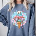 Baseball Ice Cream Heart Sunglasses Youth Boys Valentine Comfort Colors Sweatshirt Denim Baseball Ice Cream Heart Sunglasses Youth Boys Valentine Comfort Colors Sweatshirt Denim