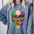 Baseball Ice Cream Respect The Drip Mardi Gras Carnival Boys Comfort Colors Sweatshirt Denim Baseball Ice Cream Respect The Drip Mardi Gras Carnival Boys Comfort Colors Sweatshirt Denim