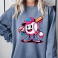 Baseball Ice Cream Shirt Cool Baseball Drip For Boys Comfort Colors Sweatshirt Denim