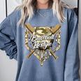 Baseball Life Lifestyle Home Plate Camo Ice Cream Drip Kids Comfort Colors Sweatshirt Denim