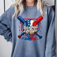 Baseball Life Style 101 Apparel Youth Drip Baseball Comfort Colors Sweatshirt Denim