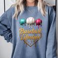 Baseball Lifestyle Drip Comfort Colors Sweatshirt Denim