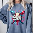 Baseball Lifestyle Shirt Youth Baseball Drip Icecream Boys Comfort Colors Sweatshirt Denim