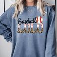 Baseball Lolo Women BallPark Lolo Baseball Mom Mother's Day Comfort Colors Sweatshirt Denim